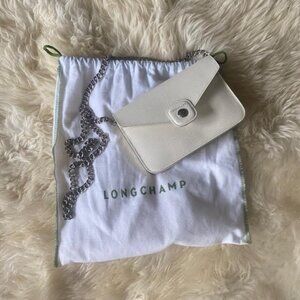 NWOT $400 LONGCHAMP Le Pliage Heritage Wallet On Chain Leather Crossbody  France